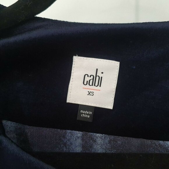 CAbi The Entrance Coat Velvet Buttons Navy - Picture 6 of 9